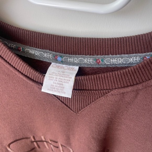 Cherokee Coffee Brown Oversized Crewneck Size Large - Picture 4 of 6